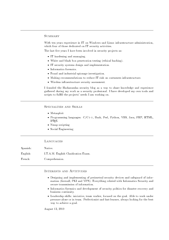 Curriculum Page 2